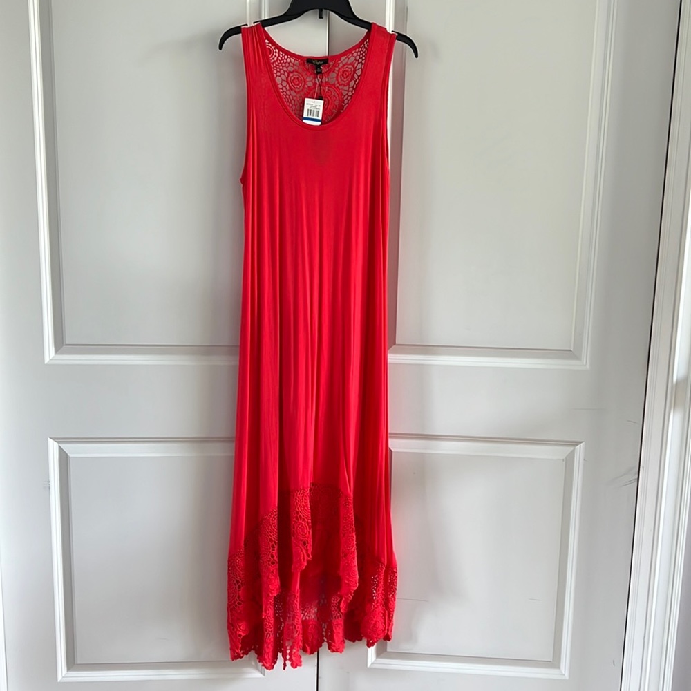 Cupio long dress, high-low, with embroidery. XL